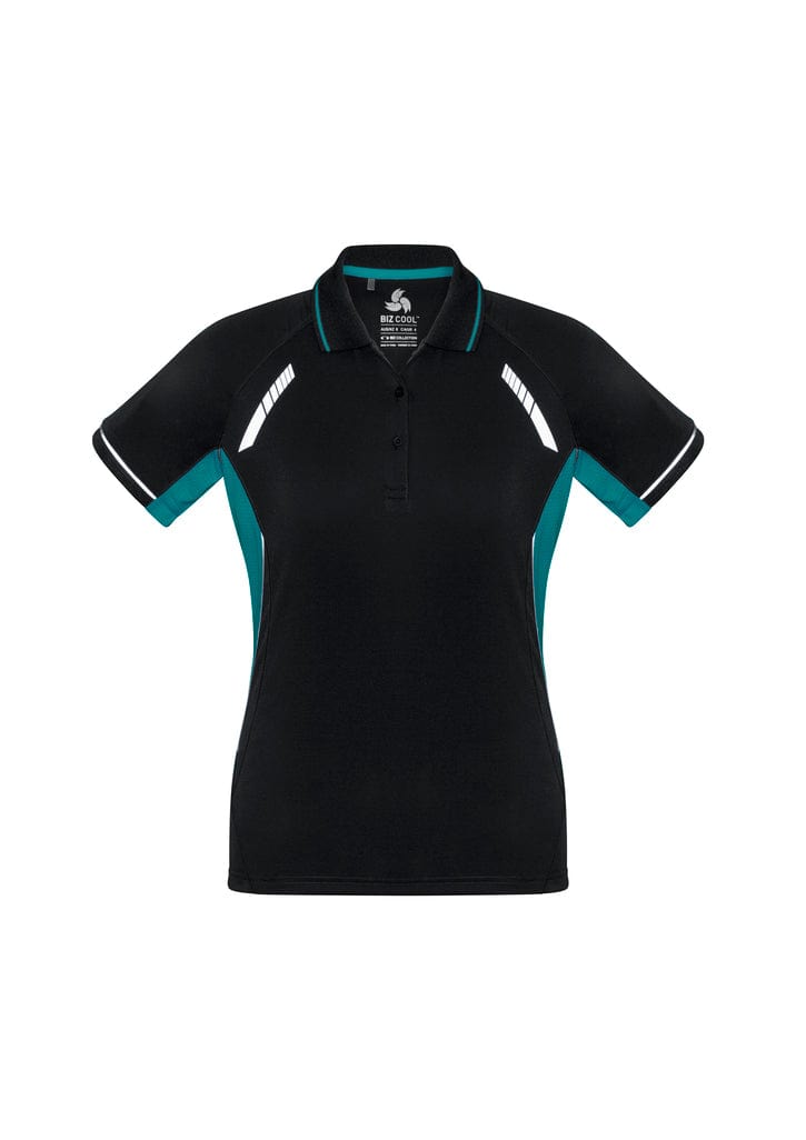 Biz Collection Polos / Shirts Black/Teal/Silver / 6 Biz Collection Ladies Renegade Polo
