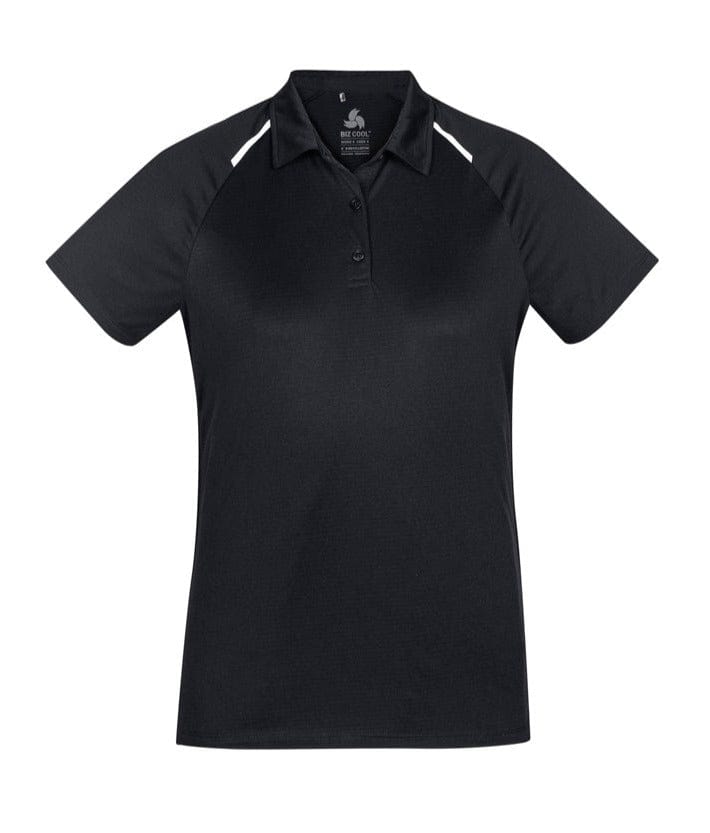 Biz Collection Polos / Shirts Black/White / 8 Biz Collection Academy Ladies Polo