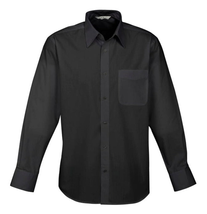 Biz Collection Polos / Shirts Black / XS Biz Collection Mens Base Long Sleeve Shirt
