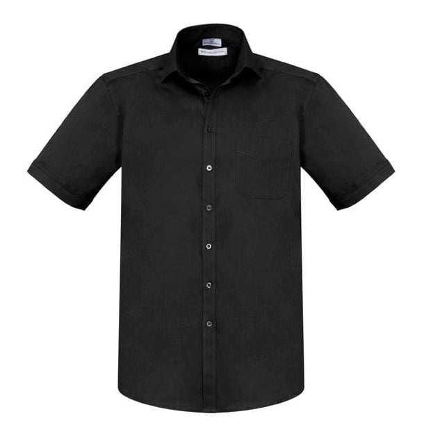 Biz Collection Polos / Shirts Black / XS Biz Collection Mens Monaco Short Sleeve Shirt