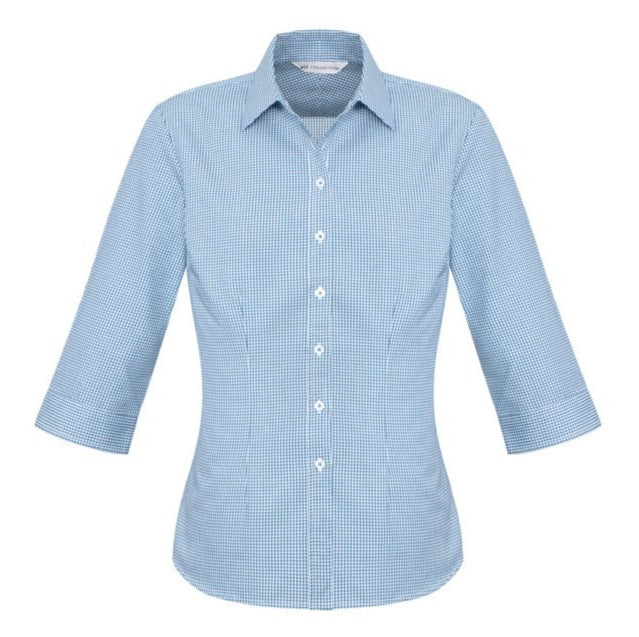 Biz Collection Polos / Shirts Blue / 6 Biz Collection Ladies Ellison 3/4 Sleeve Shirt