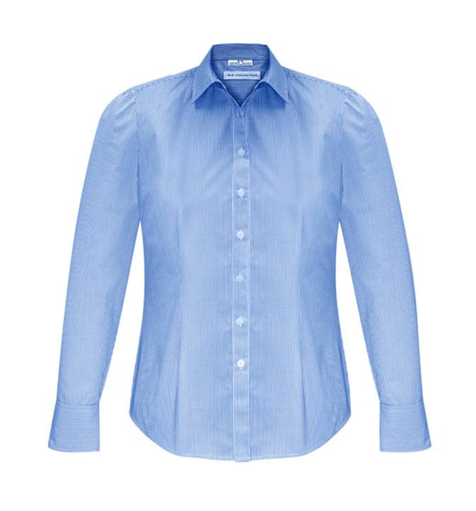 Biz Collection Polos / Shirts Blue / 6 Biz Collection Ladies Euro Long Sleeve Shirt