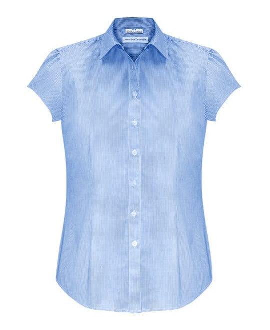 Biz Collection Polos / Shirts Blue / 6 Biz Collection Ladies Euro Short Sleeve Shirt