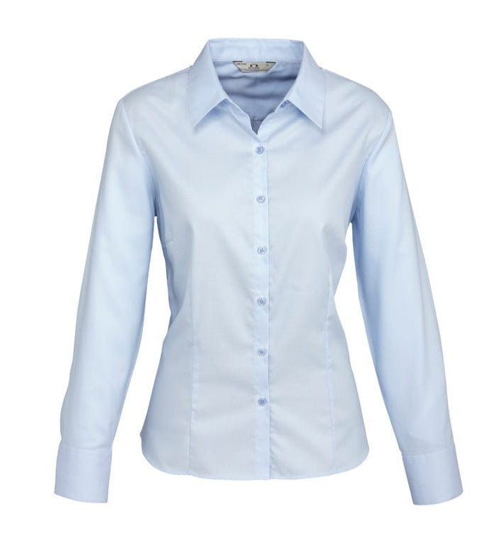 Biz Collection Polos / Shirts Blue / 6 Biz Collection Ladies Luxe Long Sleeve Shirt