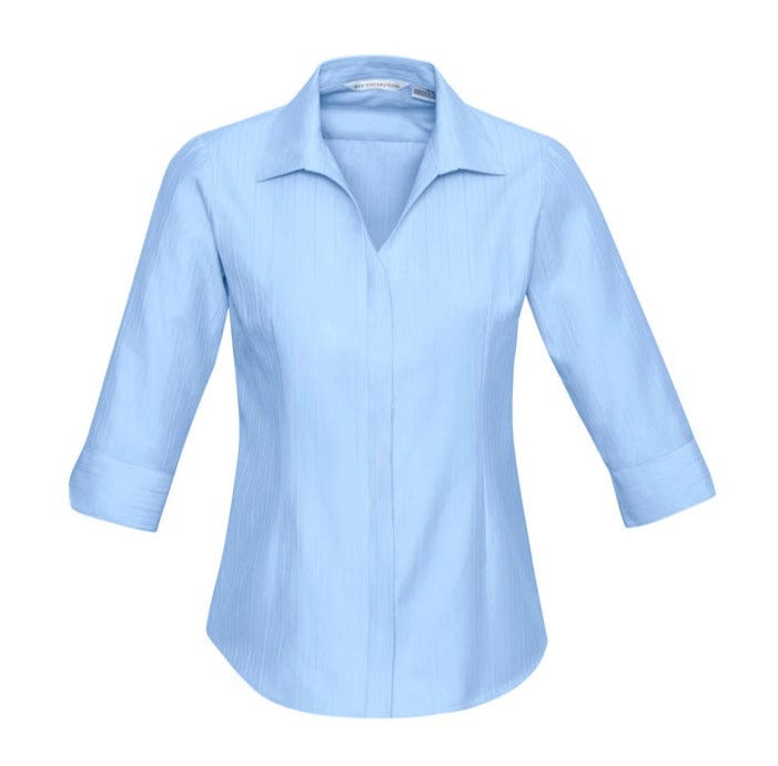Biz Collection Polos / Shirts Blue / 6 Biz Collection Ladies Preston 3/4 Sleeve Shirt