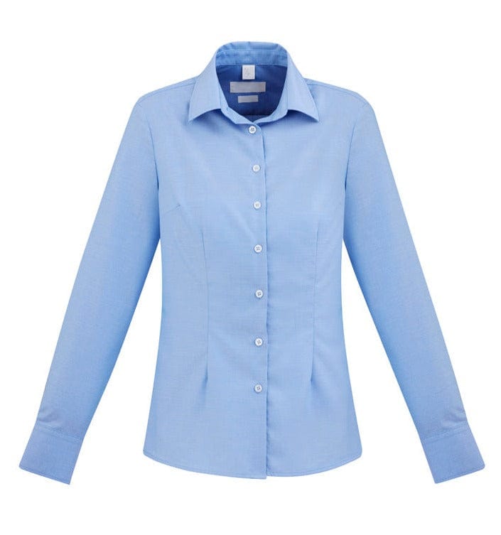 Biz Collection Polos / Shirts Blue / 6 Biz Collection Ladies Regent L/S Shirt