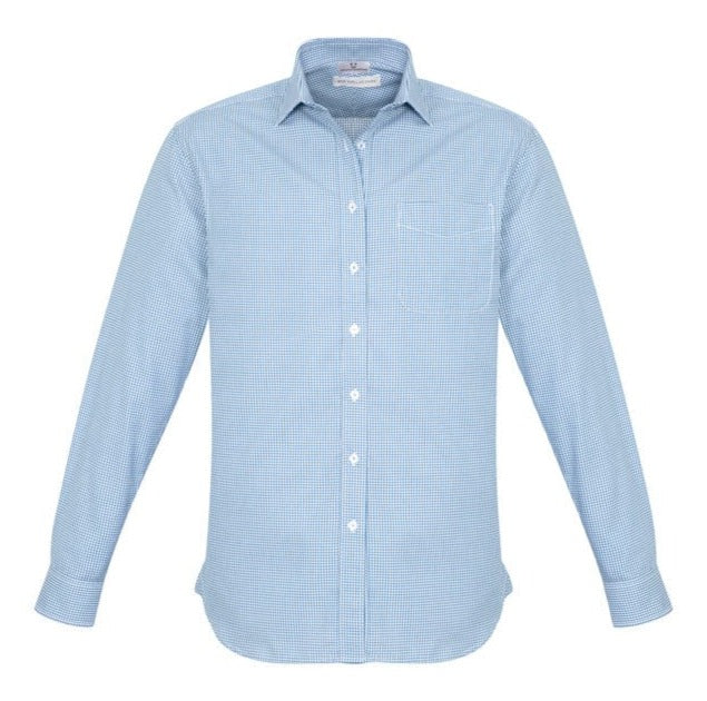 Biz Collection Polos / Shirts Blue / S Biz Collection Mens Ellison Long Sleeve Shirt
