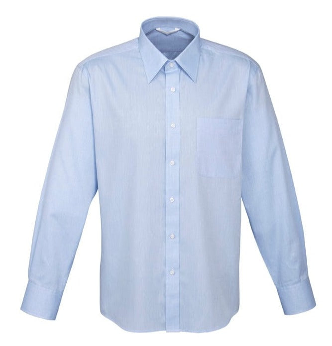 Biz Collection Polos / Shirts Blue / S Biz Collection Mens Luxe Long Sleeve Shirt
