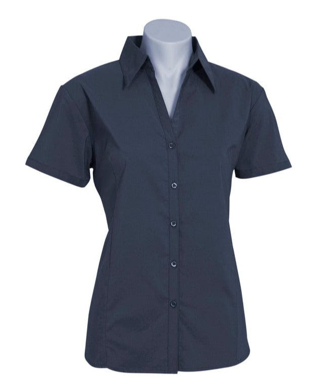 Biz Collection Polos / Shirts Charcoal / 6 Biz Collection Ladies Metro Short Sleeve Shirt