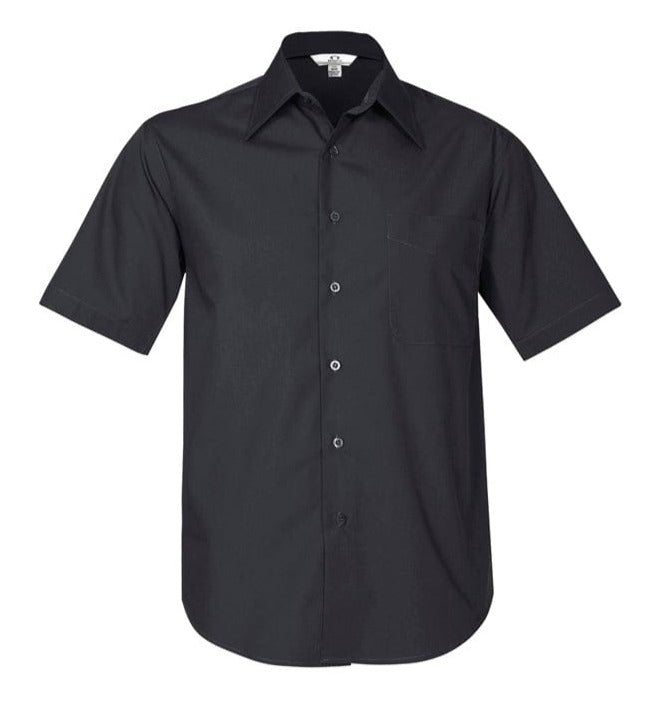 Biz Collection Polos / Shirts Charcoal / S Biz Collection Mens Metro Short Sleeve Shirt