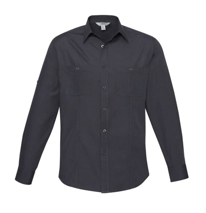 Biz Collection Polos / Shirts Charcoal / XS Biz Collection Mens Bondi Long Sleeve Shirt