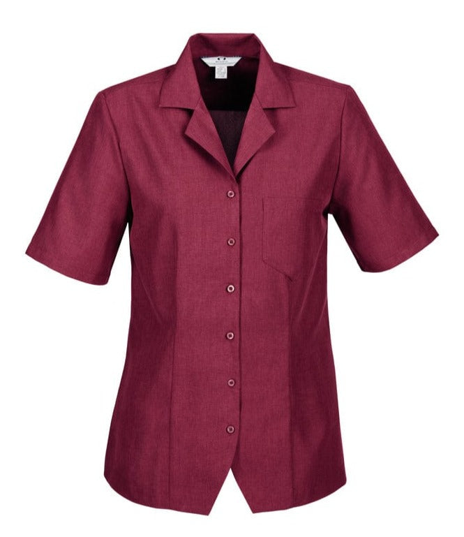 Biz Collection Polos / Shirts Cherry / 6 Biz Collection Ladies Plain Oasis Overblouse