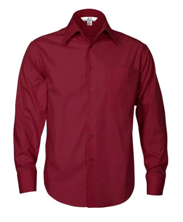 Biz Collection Polos / Shirts Cherry / S Biz Collection Mens Metro Long Sleeve Shirt