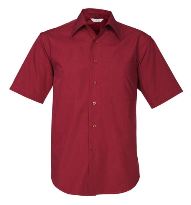 Biz Collection Polos / Shirts Cherry / S Biz Collection Mens Metro Short Sleeve Shirt