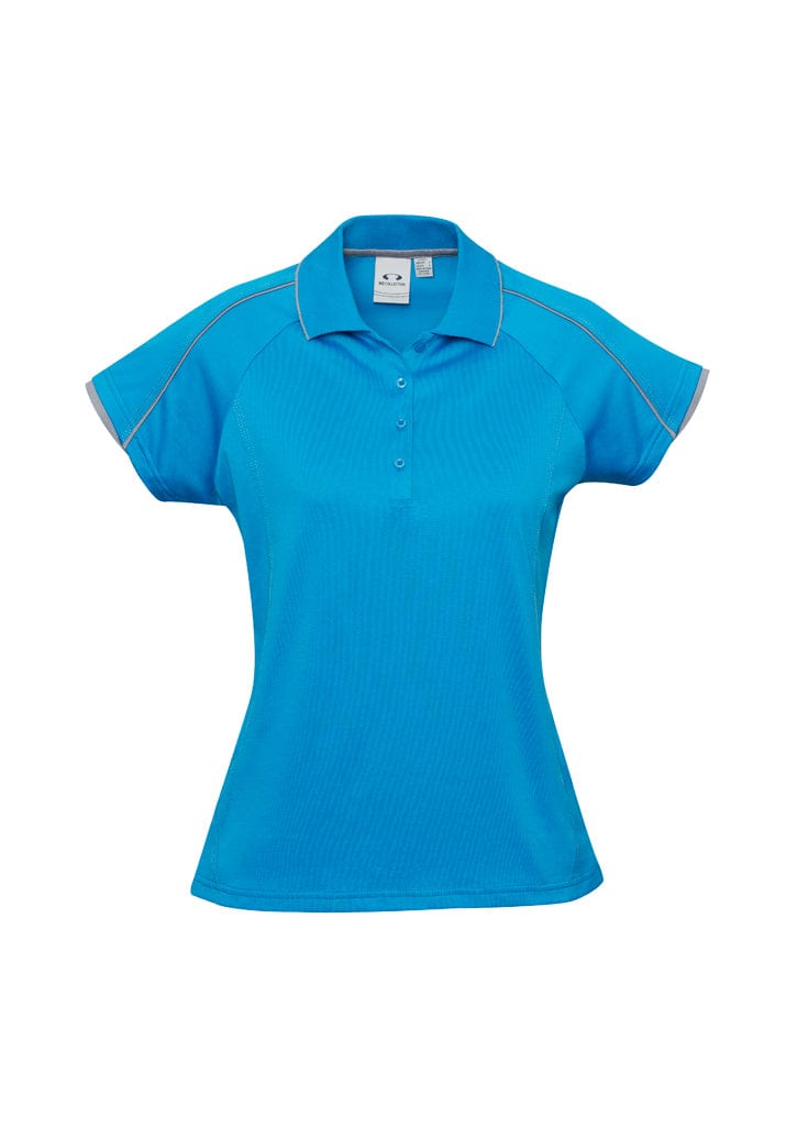 Biz Collection Polos / Shirts Cyan/Silver Grey / 6 Biz Collection Ladies Blade Polo