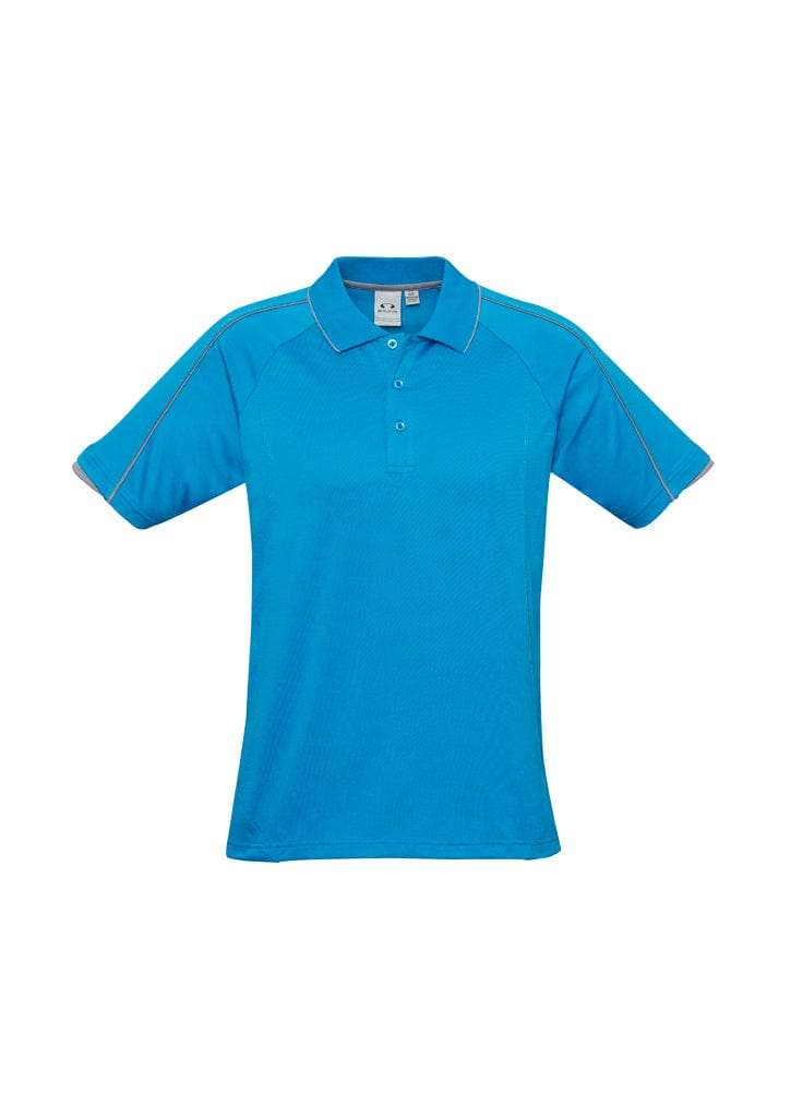 Biz Collection Polos / Shirts Cyan/Silver Grey / S Biz Collection Men's Blade Polo