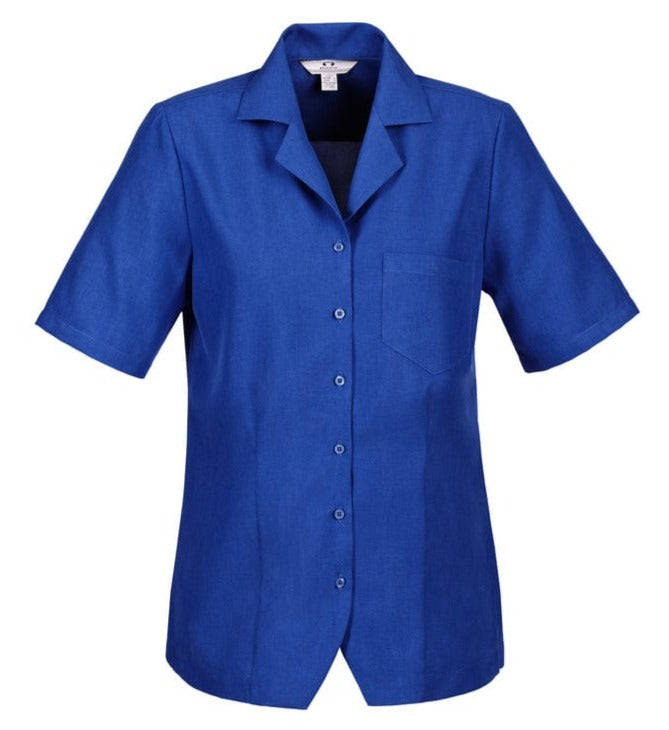 Biz Collection Polos / Shirts Electric Blue / 6 Biz Collection Ladies Plain Oasis Overblouse