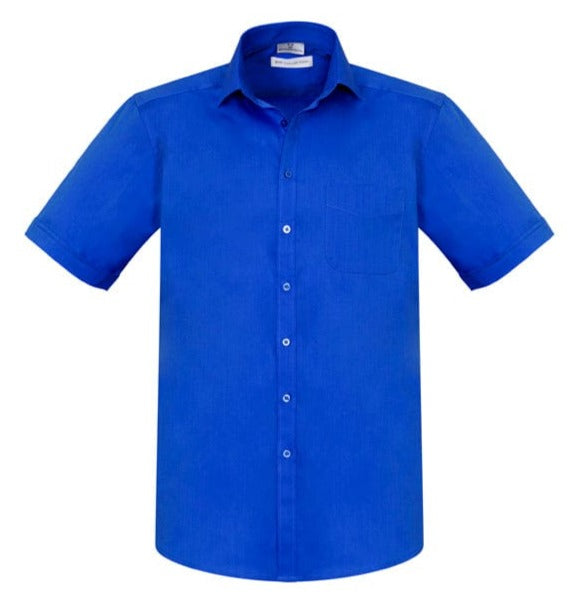 Biz Collection Polos / Shirts Electric Blue / XS Biz Collection Mens Monaco Short Sleeve Shirt