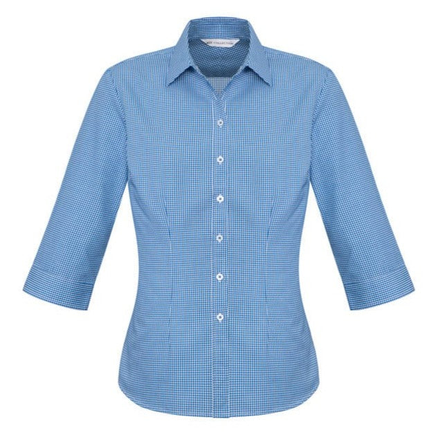Biz Collection Polos / Shirts French Blue / 6 Biz Collection Ladies Ellison 3/4 Sleeve Shirt
