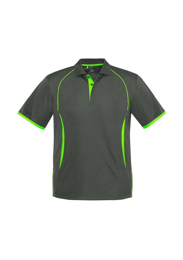 Biz Collection Polos / Shirts Grey/Fluoro Lime / 4 Biz Collection Kids Razor Polo