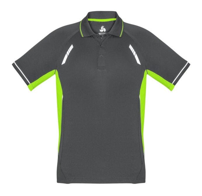 Biz Collection Polos / Shirts Grey/Fluoro Lime/Silver / S Biz Collection Men's Renegade Polo