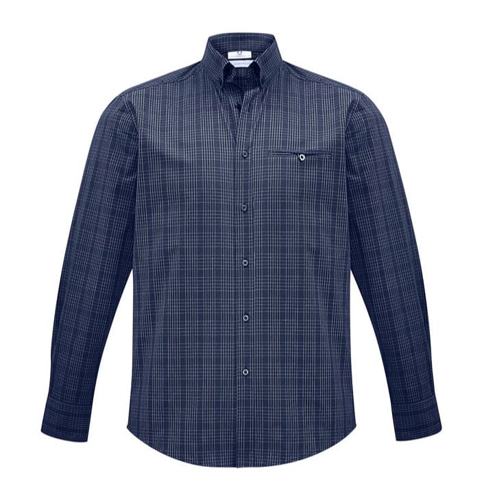 Biz Collection Polos / Shirts Ink/Silver / XS Biz Collection Mens Harper Long Sleeve Shirt