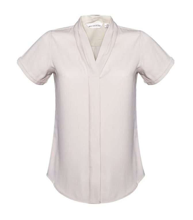 Biz Collection Polos / Shirts Ivory / 6 Biz Collection Ladies Madison Short Sleeve