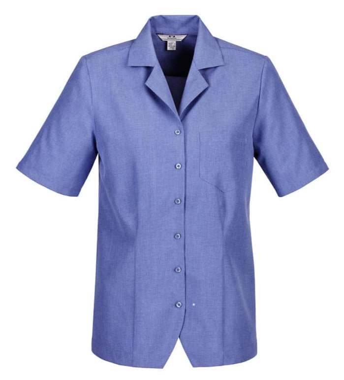 Biz Collection Polos / Shirts Mid Blue / 6 Biz Collection Ladies Plain Oasis Overblouse