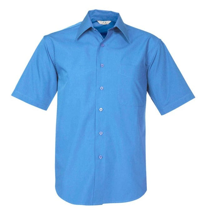 Biz Collection Polos / Shirts Mid Blue / S Biz Collection Mens Metro Short Sleeve Shirt