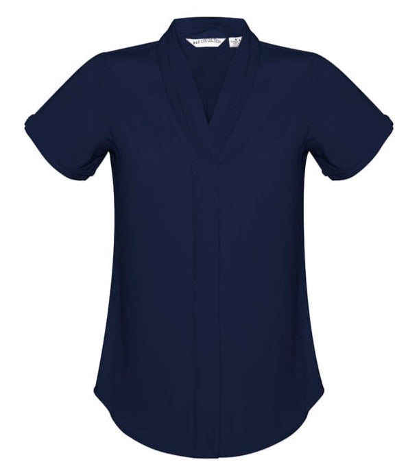Biz Collection Polos / Shirts Midnight Blue / 6 Biz Collection Ladies Madison Short Sleeve