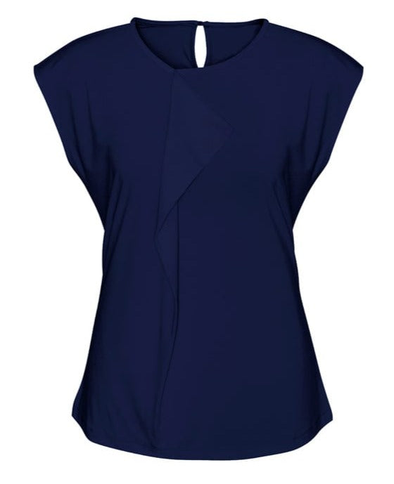 Biz Collection Polos / Shirts Midnight Blue / 6 Biz Collection Ladies Mia Pleat Knit Top