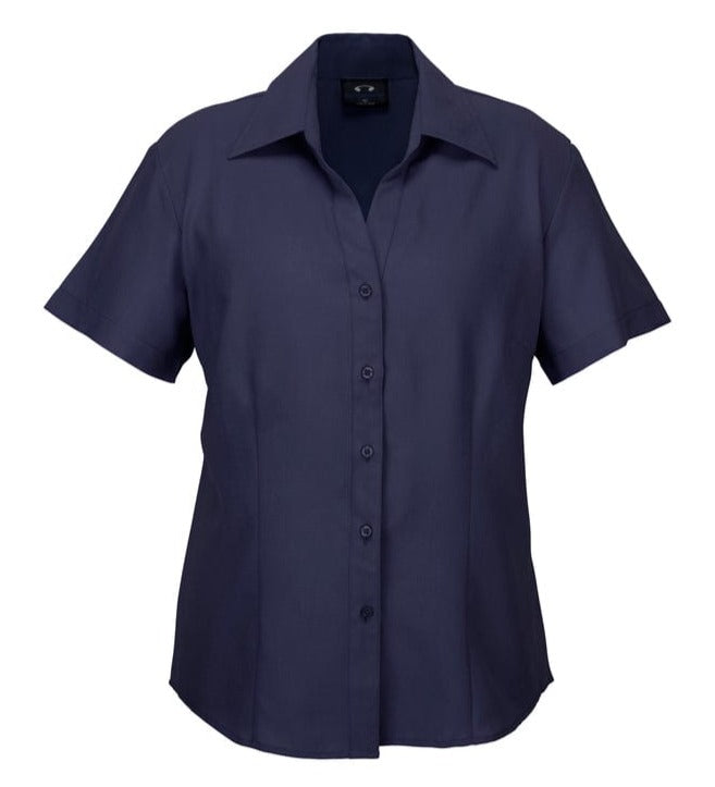 Biz Collection Polos / Shirts Navy / 6 Biz Collection Ladies Plain Oasis Short Sleeve Shirt