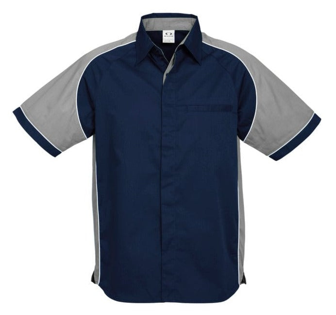 Biz Collection Polos / Shirts Navy/Grey/White / S Biz Collection Mens Nitro Shirt