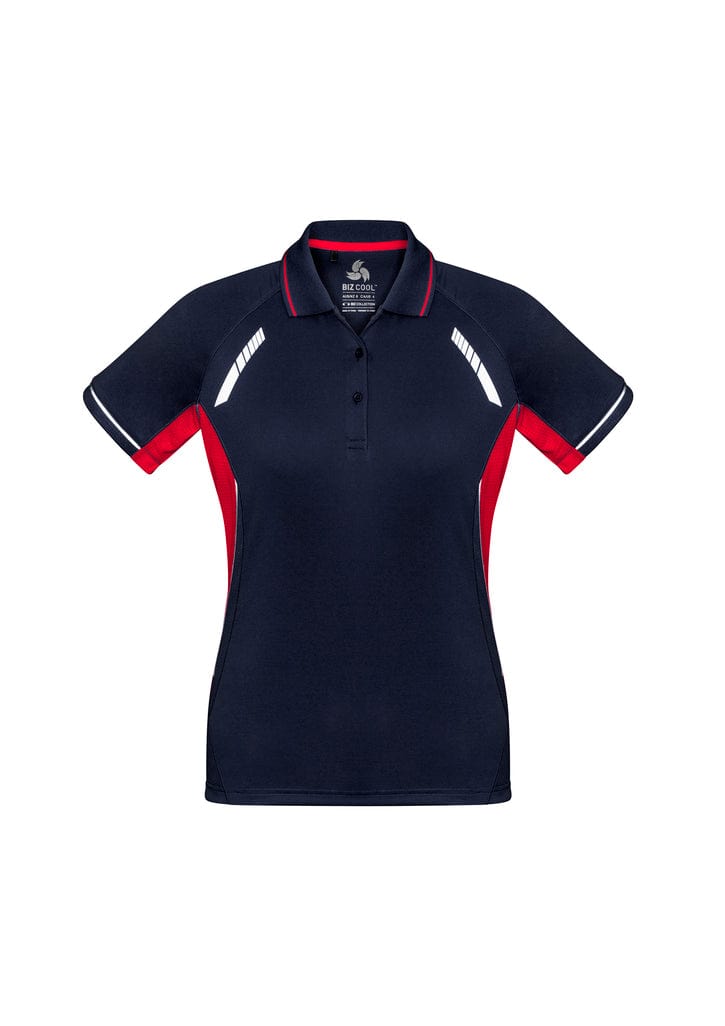 Biz Collection Polos / Shirts Navy/Red/Silver / 6 Biz Collection Ladies Renegade Polo