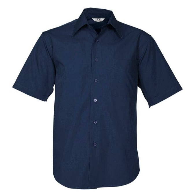 Biz Collection Polos / Shirts Navy / S Biz Collection Mens Metro Short Sleeve Shirt