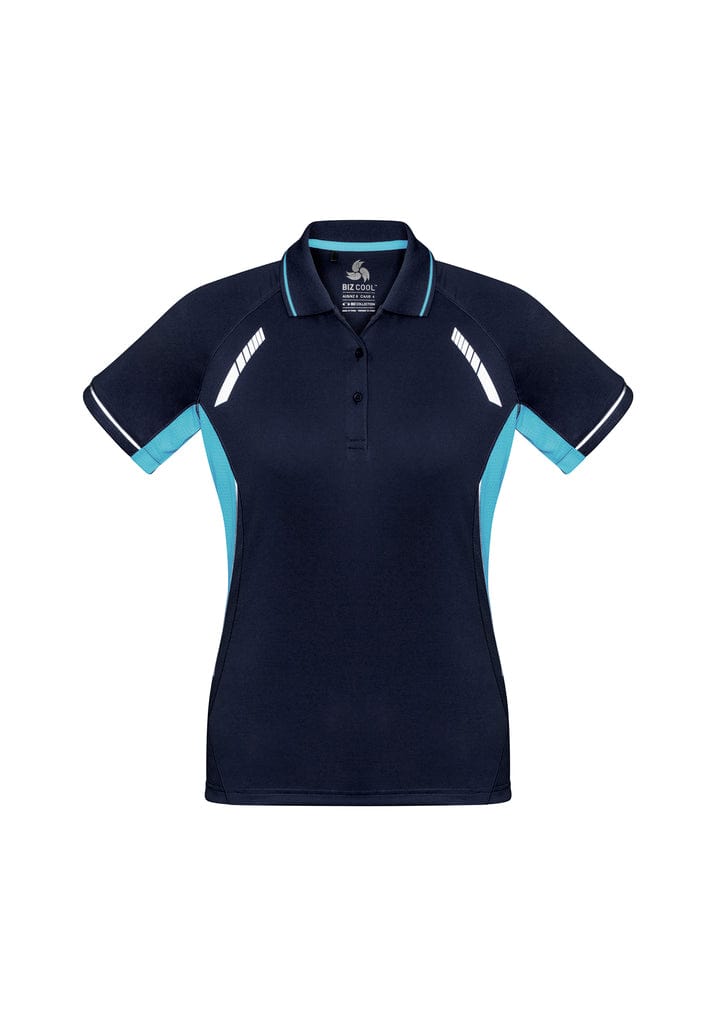 Biz Collection Polos / Shirts Navy/Sky/Silver / 6 Biz Collection Ladies Renegade Polo