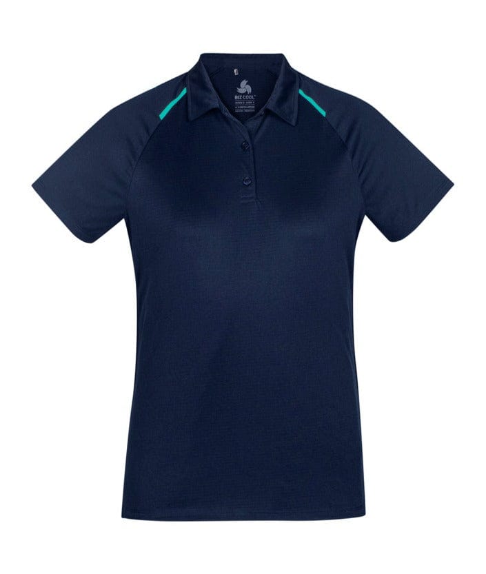 Biz Collection Polos / Shirts Navy/Teal / 8 Biz Collection Academy Ladies Polo