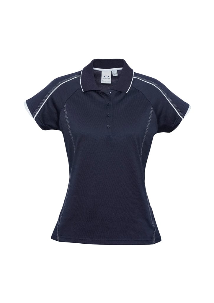 Biz Collection Polos / Shirts Navy/White / 6 Biz Collection Ladies Blade Polo