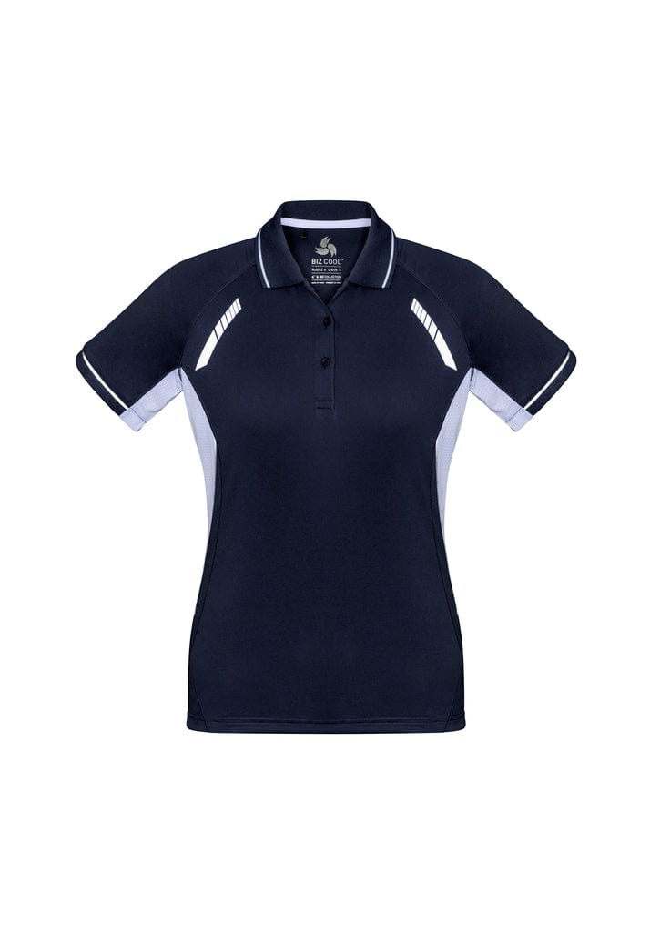 Biz Collection Polos / Shirts Navy/White/Silver / 6 Biz Collection Ladies Renegade Polo