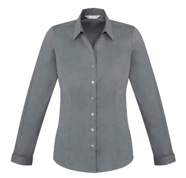 Biz Collection Polos / Shirts Platinum / 6 Biz Collection Ladies Monaco Long Sleeve Shirt