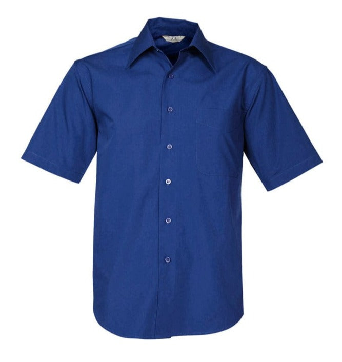 Biz Collection Polos / Shirts Royal / S Biz Collection Mens Metro Short Sleeve Shirt