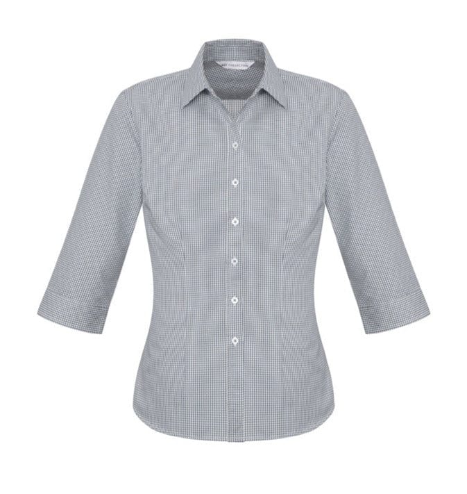 Biz Collection Polos / Shirts Silver / 6 Biz Collection Ladies Ellison 3/4 Sleeve Shirt
