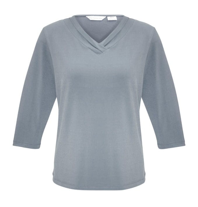 Biz Collection Polos / Shirts Silver / 6 Biz Collection Ladies Lana 3/4 Sleeve Top