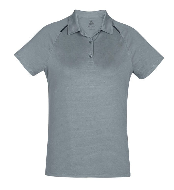 Biz Collection Polos / Shirts Silver/Charcoal / 8 Biz Collection Academy Ladies Polo