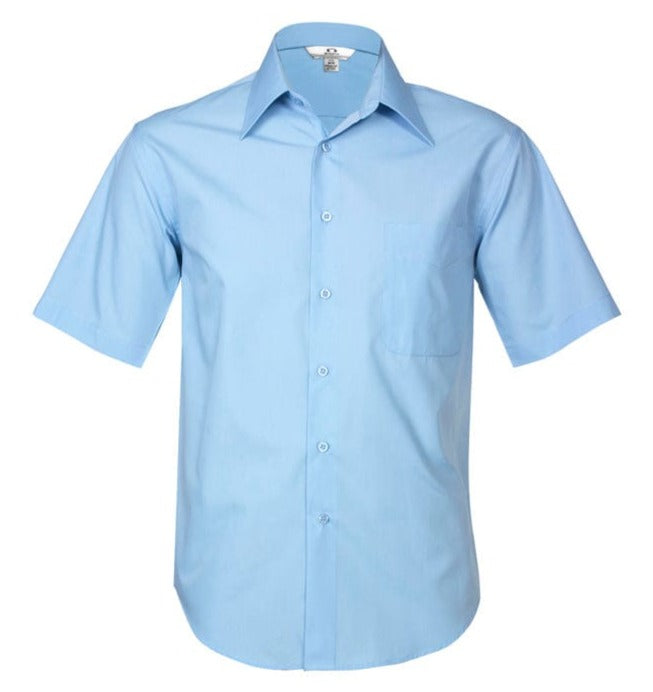 Biz Collection Polos / Shirts Sky / S Biz Collection Mens Metro Short Sleeve Shirt