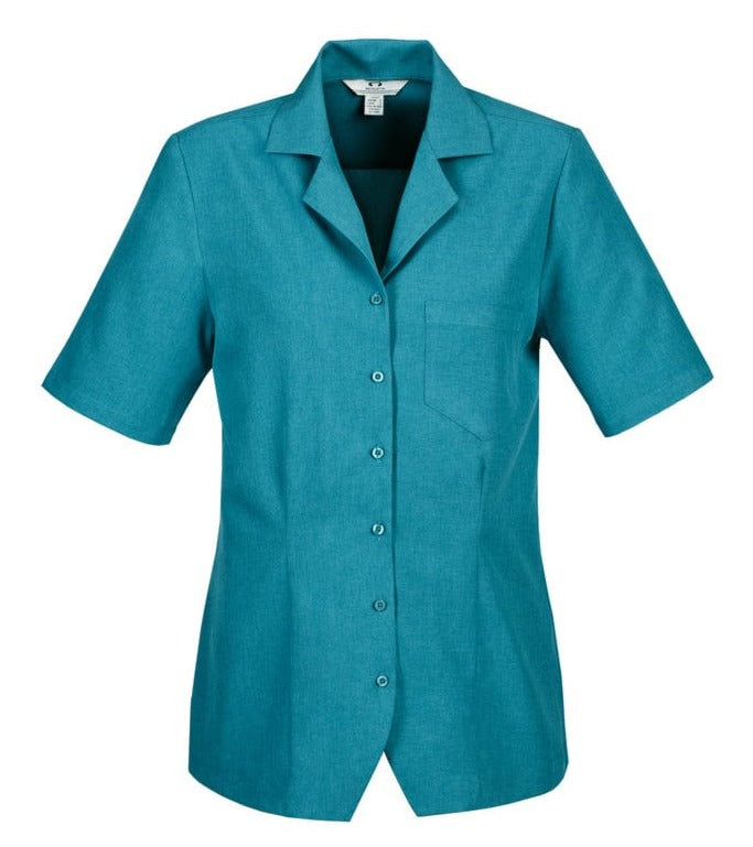 Biz Collection Polos / Shirts Teal / 6 Biz Collection Ladies Plain Oasis Overblouse