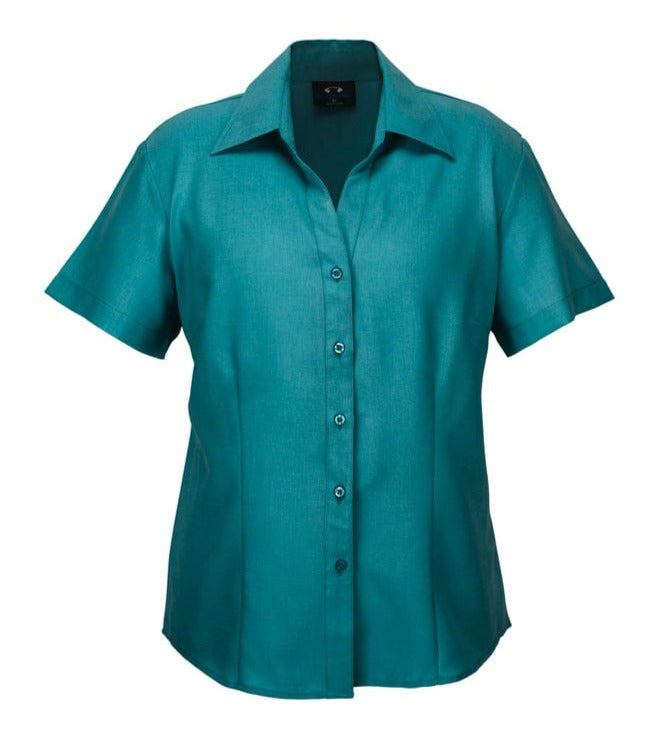 Biz Collection Polos / Shirts Teal / 6 Biz Collection Ladies Plain Oasis Short Sleeve Shirt