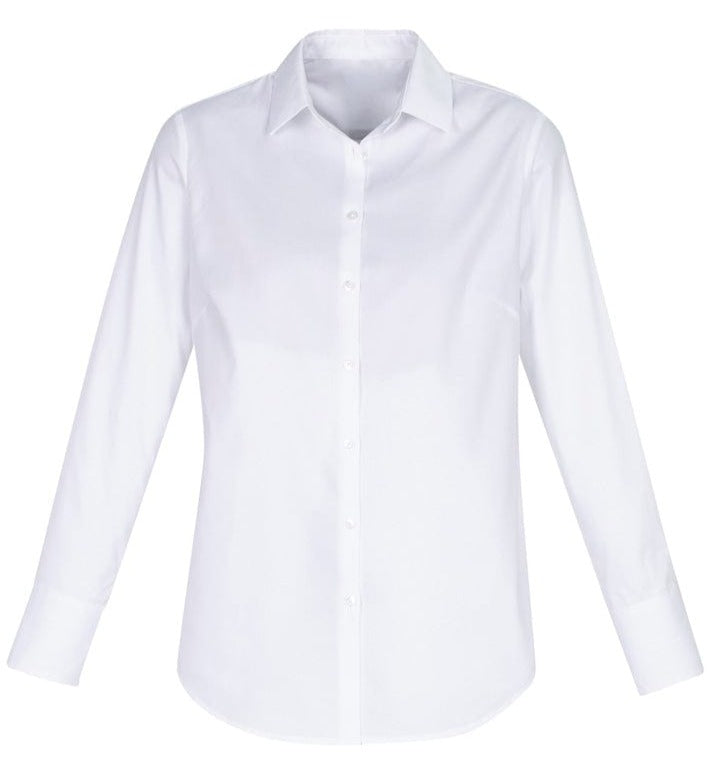 Biz Collection Polos / Shirts White / 6 Biz Collection Camden Ladies Long Sleeve Shirt