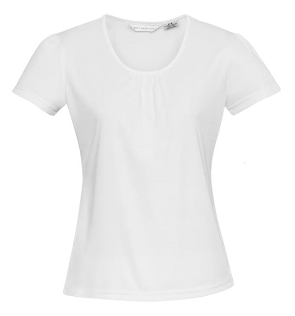 Biz Collection Polos / Shirts White / 6 Biz Collection Ladies Chic Top