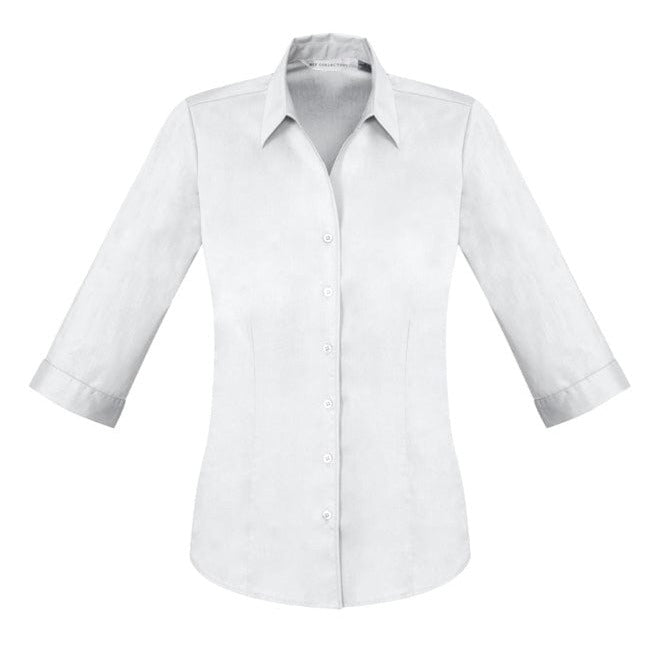 Biz Collection Polos / Shirts White / 6 Biz Collection Ladies Monaco 3/4 Sleeve Shirt